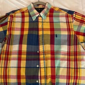 Ralph Lauren Vibrant Plaid Button Down Shirt